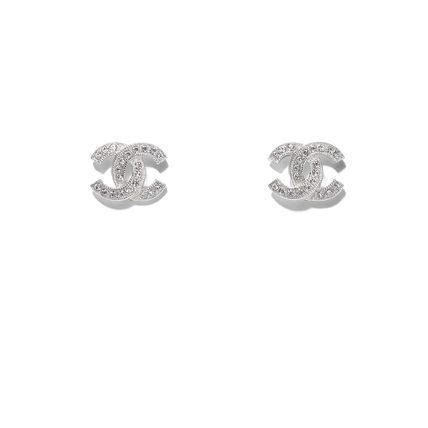 chanel a88429|Crystal earrings Chanel Silver in Crystal .